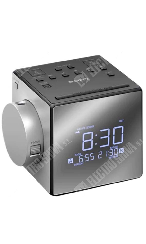 radio reloj despertador con proyector sony icf-c1pj - negro
